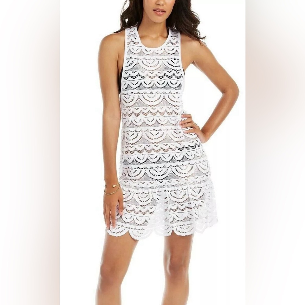 NWT white swim cover dress